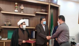 غبارروبی و عطرافشانی گلزار شهدا شهر بهاران 