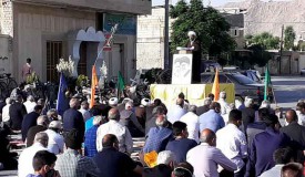 برگزاری نماز عید فطر در شهر بهاران 