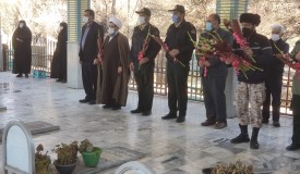برگزاری آیین غبار روبی و عطر افشانی گلزار مطهرشهدای بهاران 